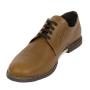 Men's brown leather shoes 33557