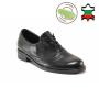 Women's shoes made of genuine leather in black color with anatomical sole 21043