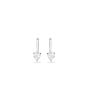 Silver Earrings гhearts with zircons JT5847E Swan