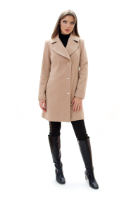 Women's coat in beige with collar Biege001