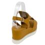 Sandale dama din piele naturala de culoare portocaliu cu franjuri 32869