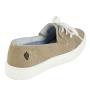 Women's beige leather mocassins with ties