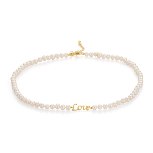 Колие със сладководни бели перли RLOVENWG Swan