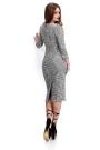 Black-grey straight dress with hidden zipper on back Avangard