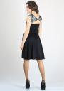 Wide skirt dress with open neck BF RUMENA