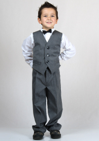 Light gray vest and trouser suit for boys RUMENA 