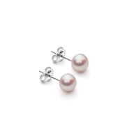 Silver Earrings with natural pearls E7075L Swan