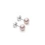 Silver Earrings with natural pearls E7075L Swan