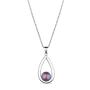 Silver necklace with natural black pearl GP003B Swan