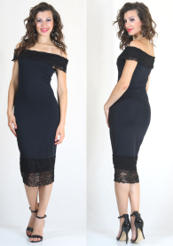 Rochie tip creion de culoare închisă RUMENA