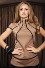 Women's top with beige front and black back Avangard