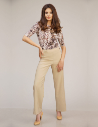 Women's trousers cut beige color 62105A-803