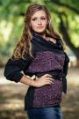 Women's top with boucle front and belt accessory Avangard