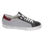 Men's grey suede leather trainers with mesh 33705
