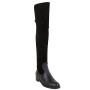 Women's black leather high boots 32472 