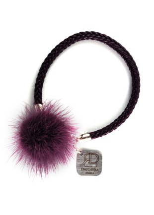 Гривна лилав помпон Dannyra Jewels