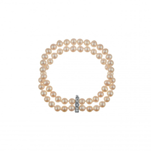 Bracelate with fresh water white pearls R018 Swan