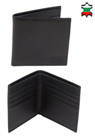 Men's black leather wallet 32885