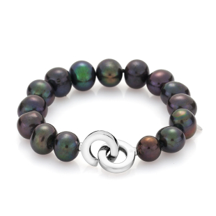 Bracelate with fresh water black pearls R1062ABB Swan
