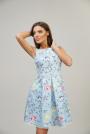 Women's blue flower dress 6222-411