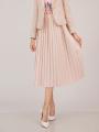 Women's skirt pleated in powder color 52114-201