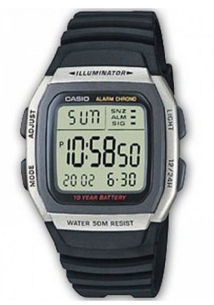 Унисекс часовник с 10 години живот на батерията Casio W-96H-1AVES