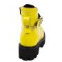Women's yellow patent leather boots 20339