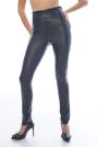 Black leather elastic wedge 62009-980