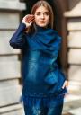 Women's tunic suit and trousers with denim front Avangard