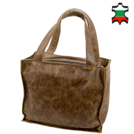 Natural light brown leather bag 33819