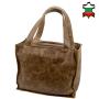 Natural light brown leather bag 33819