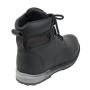 Men's black leather boots with ties and warm lining
