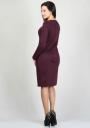 Marsala dress with tucks on neck RUMENA