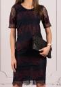 Women's lace burgundy dress with black lining Avangard