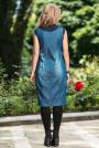 Sports denim dress with colored collar Avangard