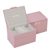 Square jewelry box with double bottom WA07402