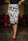 Women suit skirt and jacket print circles Avangard