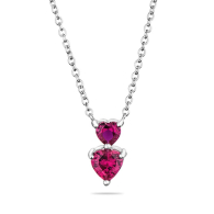 Silver necklace with red gems MR2933N Swan