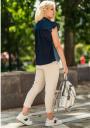 Elegant denim camasa tesatura cu bucle pe mâneci Avangard