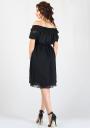 Women's black chiffon and lace dress BF RUMENA