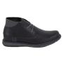 Men's black leather boots with warm lining 20554