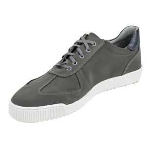 Сиви мъжки кецове от естествен велур 1536grey