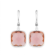 Silver Earrings with champagne colour crystals GL1690E Swan