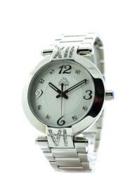 Ceas elegant dama argintiu cu cristale Kappa KP-1416L-A