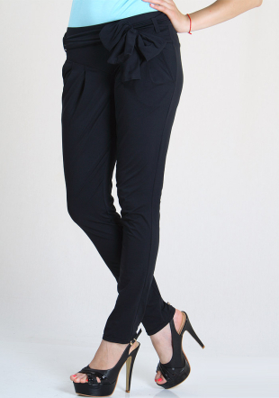 Pantaloni elastici negri de damă BF RUMENA