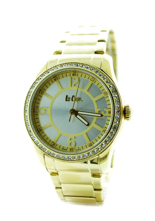 Златист дамски часовник с кристали Swarovski Lee Cooper LC-69L-D