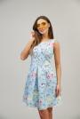 Women's blue flower dress 6222-411