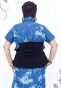 Maxi set of top, bolero denim and skirt Ilina Fashion