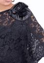 Rochie neagră elegantă din dantelă Ilina