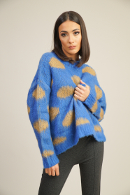 Ladies' sweater with dots 7872